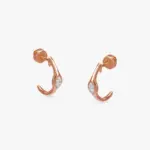 Curve Charm Diamond Stud Earrings