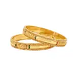 Gleaming 22 Karat Yellow Gold Bar Bangle