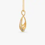Ribbon Loop Gold Pendant