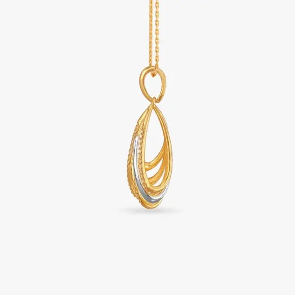 Ribbon Loop Gold Pendant