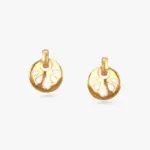 Petal Drop Gold Stud Earrings